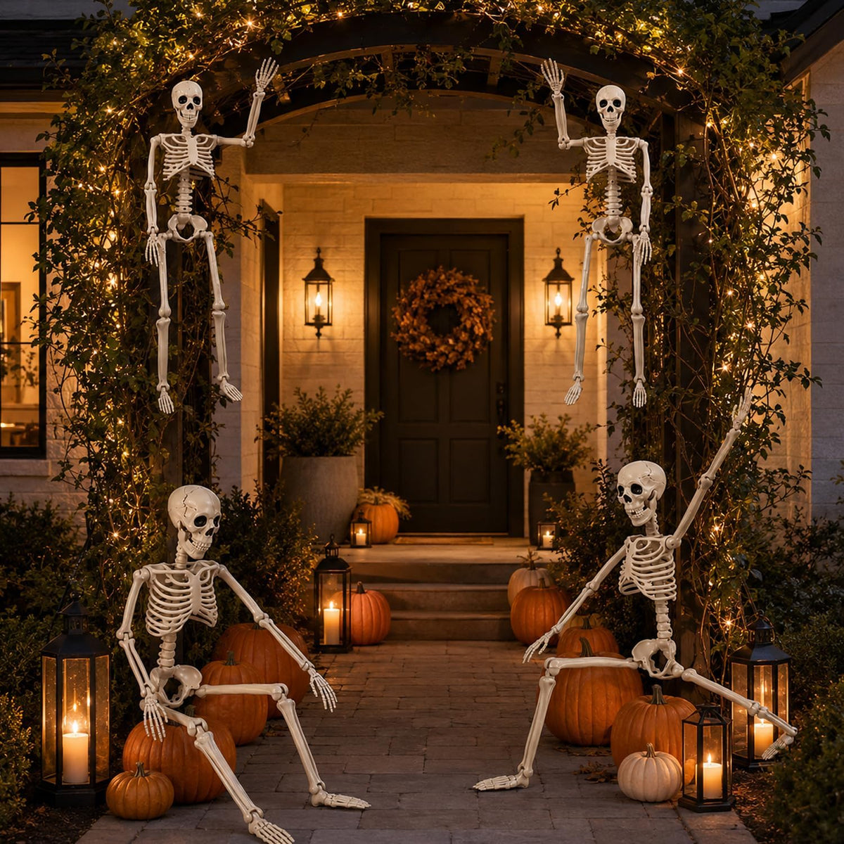 3FT Scary Halloween Decorations Outdoor, 2 PCS 36" Life Size Posable Hum...