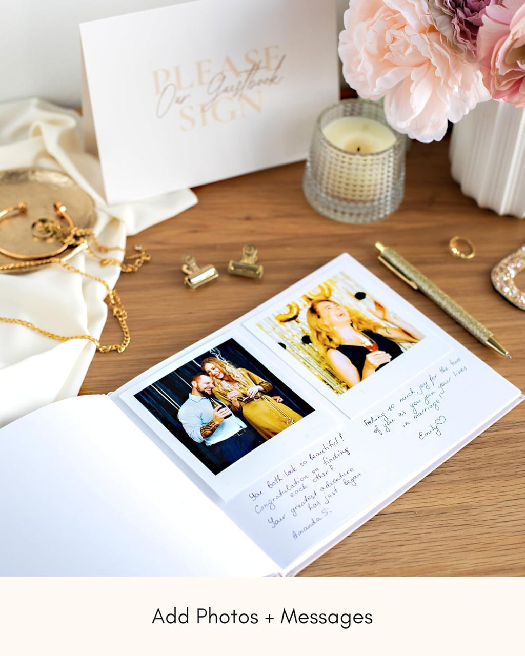 Lamare Wedding Guest Book Sign – Photo Guest Book for Wedding - Blank Page