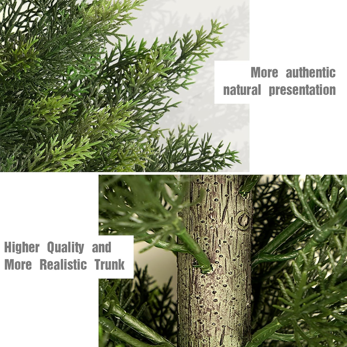 Vitalismo 3FT UV-Resistant Artificial Cedar Trees for Front Porch Set of 2