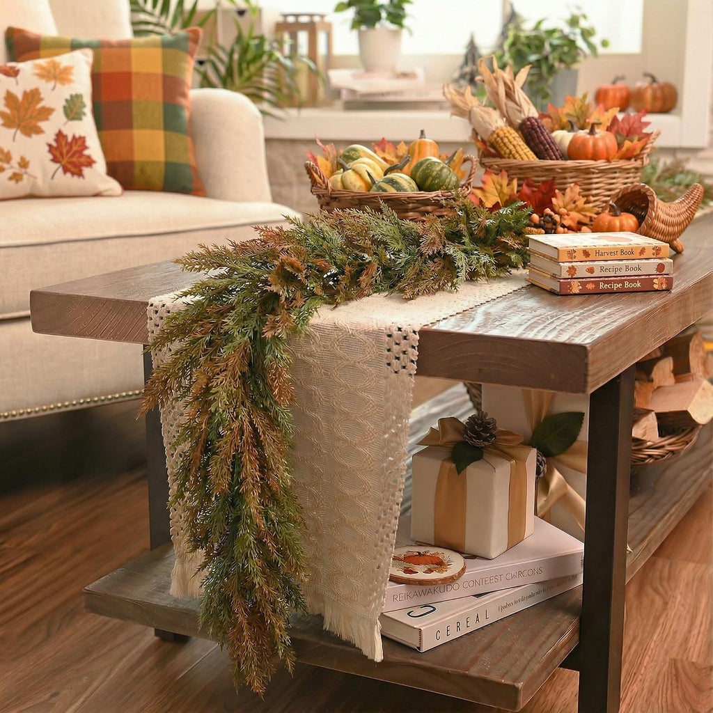 valery madelyn 9ft artificial norfolk pine fall garland, package contents