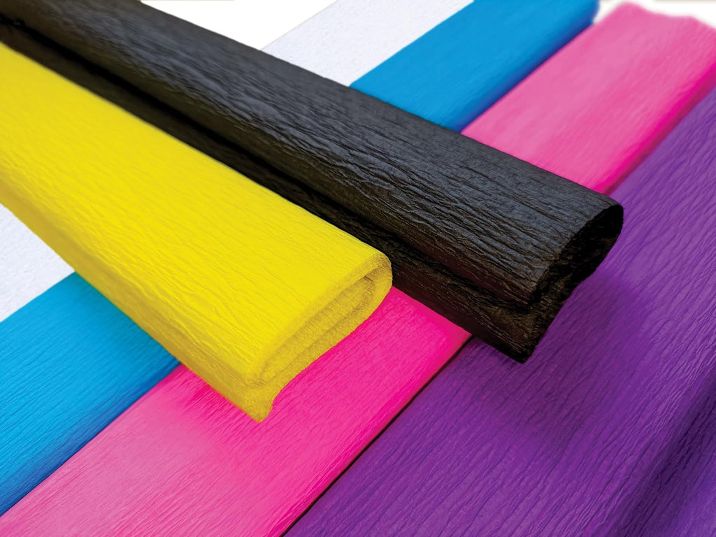 Interdruk Crepe Paper Rolls - 25 x 200 cm - 10x Classic Colours