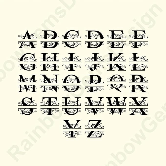 Personalized Metal Name Signs, Split Letter Monogram Wall Decor, Custom Last Name Sign, Family Name Sign for Outdoor, Personalized Wedding Gift, Garden Decor, Metal Wall Art, Housewarming Gift (MonogramDesign_10)