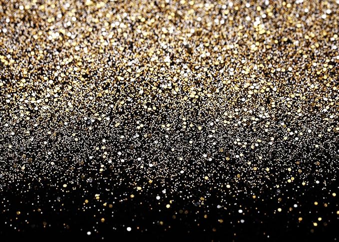SJOLOON Black and Gold Backdrop Gold Spots Backdrop Vinyl Photography Backdrop Vintage Background for Family Birthday Party Newborn Studio Props 11547 (12x10FT)