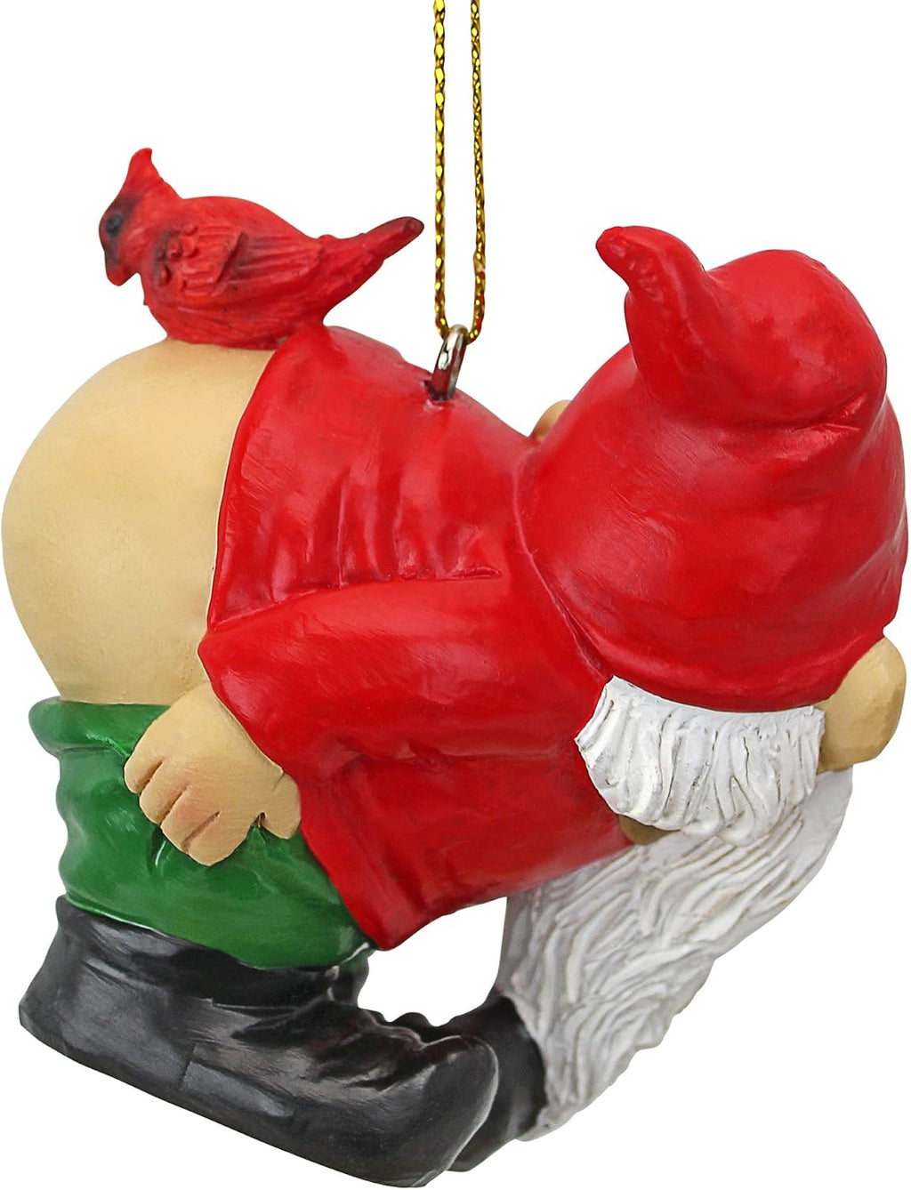 Design Toscano Christmas Ornament - Loonie Moonie Gnome, Garden Gnomes Figurine Statue, 2 Inch