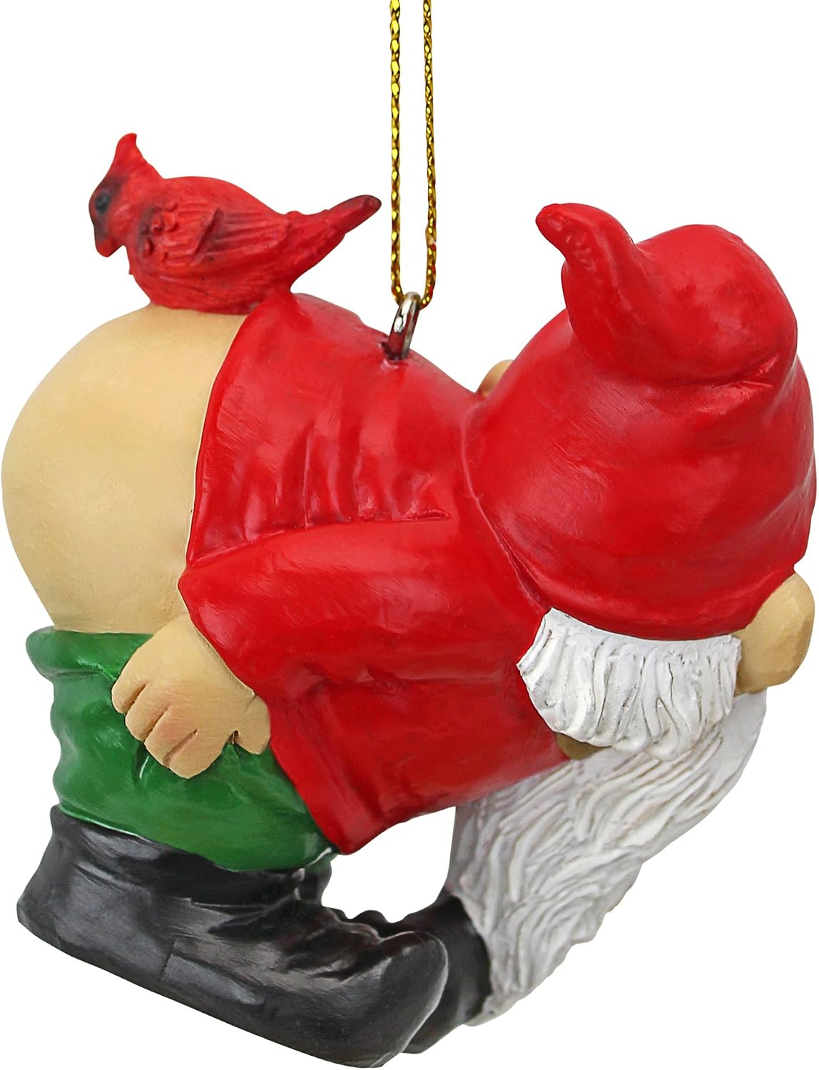 Design Toscano Christmas Ornament - Loonie Moonie Gnome, Garden Gnomes Figurine Statue, 2 Inch