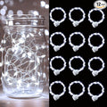 pozzolanas 12 Pack White Battery Operated String Lights - 7ft Waterproof Fairy Lights with 20 LEDs for Home, Mason Jar, Party, Wedding, Halloween, Christmas Decorations