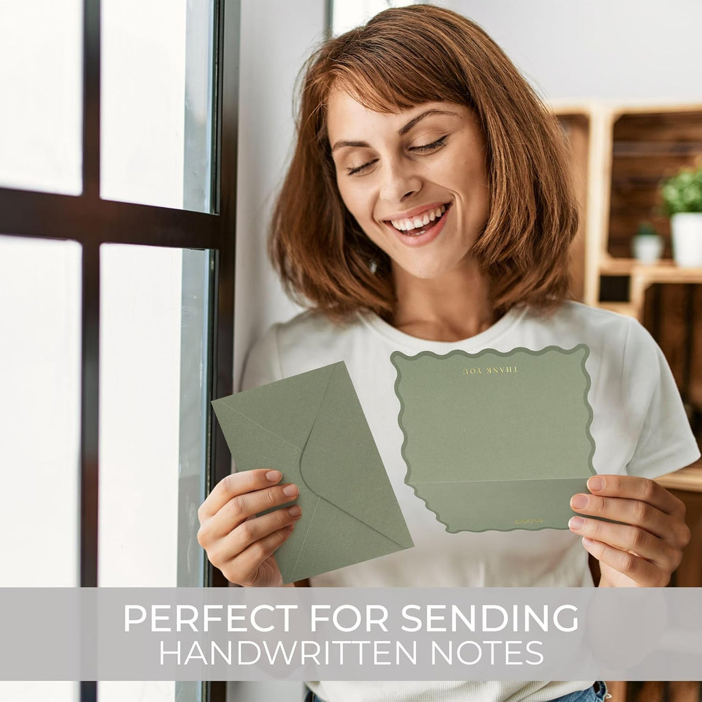 Beautiful Thank You Cards Set of 30 With Envelopes and Stickers - Elegant Blank Cards For Personalized Notes - Perfect Bulk Stationary Set For All Occasions incl. Weddings, Business & Baby Showers