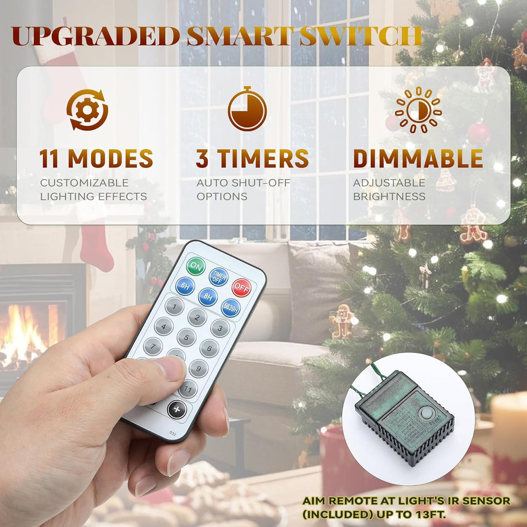 yitahome prelit pre-decorated christmas tree 6ft with remote on a desk or shelf