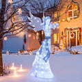 tangkula 5 ft christmas lighted angel with trumpet, main product view