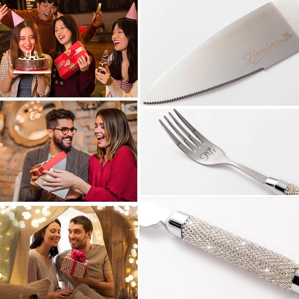 Wedding Cake Cutting Set, Cake Knife and Server Set