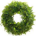hiptree 18 inch boxwood wreath for front door,greenery, main product view