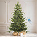 dwvo 6.5ft prelit iced aspen fir artificial christmas, main product view