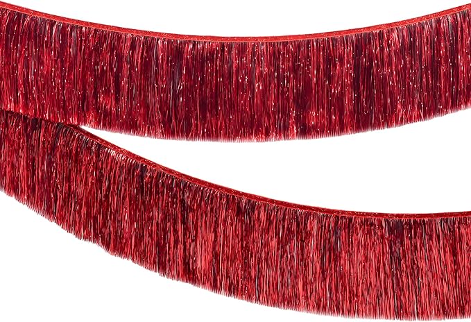 KatchOn, XtraLarge Red Fringe Banner - Pack of 2 | Ceiling Tinsel for Red Streamers Party Decorations | Streamers for Cherry Party Decorations, Bridal Shower Decor, Halloween, Christmas Decorations
