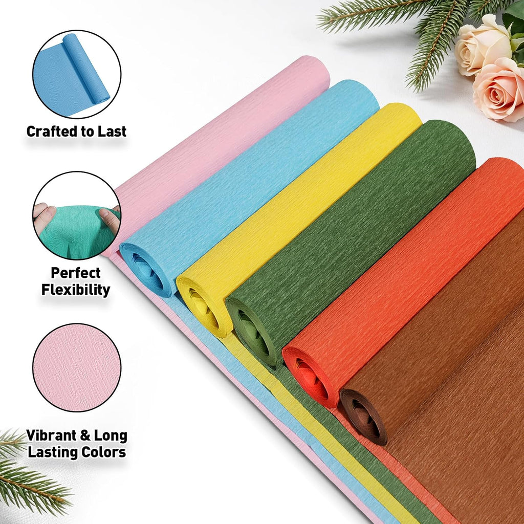 Crepe Paper Roll 8.2ft x 10in for Wedding Party Decor DIY Craft (Grass Green)