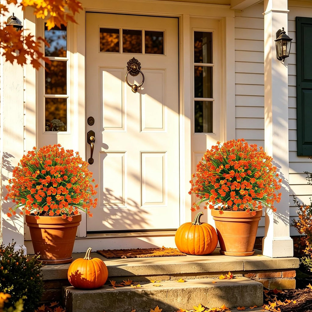 grooy fall 2 pack 24 inches artificial flowers, side view