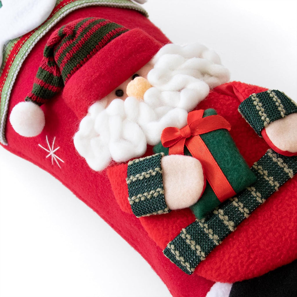Let's Make Memories Personalized Christmas Stocking for Cat - Snow Cap - 3D Plush Character - Embroidered Name - Christmas Decor - Holiday Décor - Customized Stockings for Family - Dog