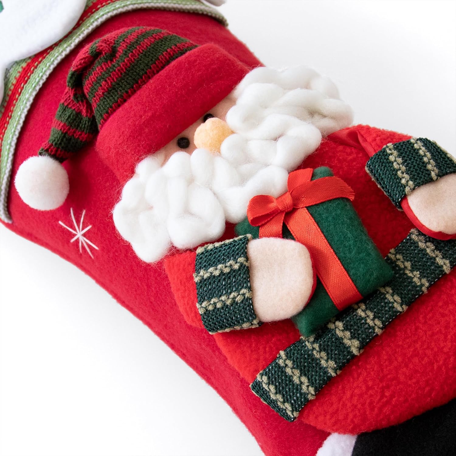 Let's Make Memories Personalized Christmas Stocking for Cat - Snow Cap - 3D Plush Character - Embroidered Name - Christmas Decor - Holiday Décor - Customized Stockings for Family - Dog