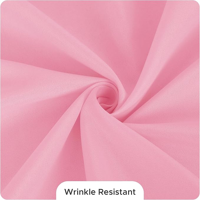 Fitable 8 Pack Round Tablecloths: Stain Resistant Wrinkle Free Circle Table Clothes, Washable Reusable Polyester Table Covers for Wedding Party Birthday Banquet Reception(Pink, 84 Inch)