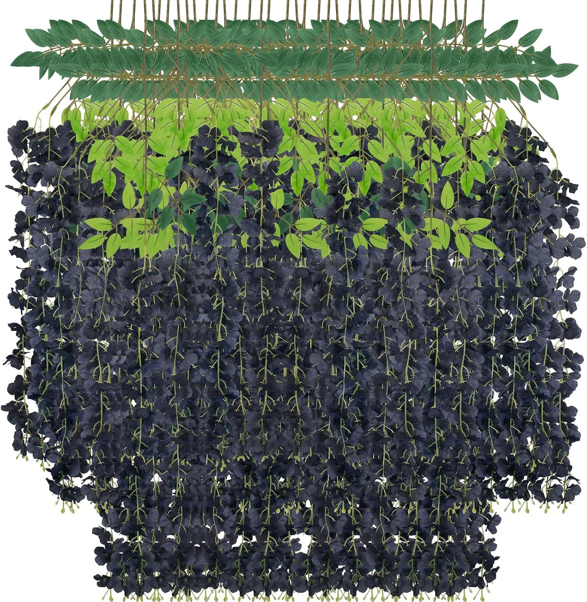black wisteria hanging flowers fake hanging flowers artificial, main product view