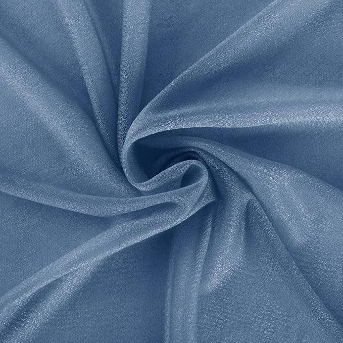 Dusty Blue Wedding Arch Draping Fabric 2 Panels 29" x 20 FT Blue Wedding Drapes for Backdrop Sheer Curtain Drapes for Romantic Bridal Baby Shower Ceremony Birthday Party Fall Outdoor Events
