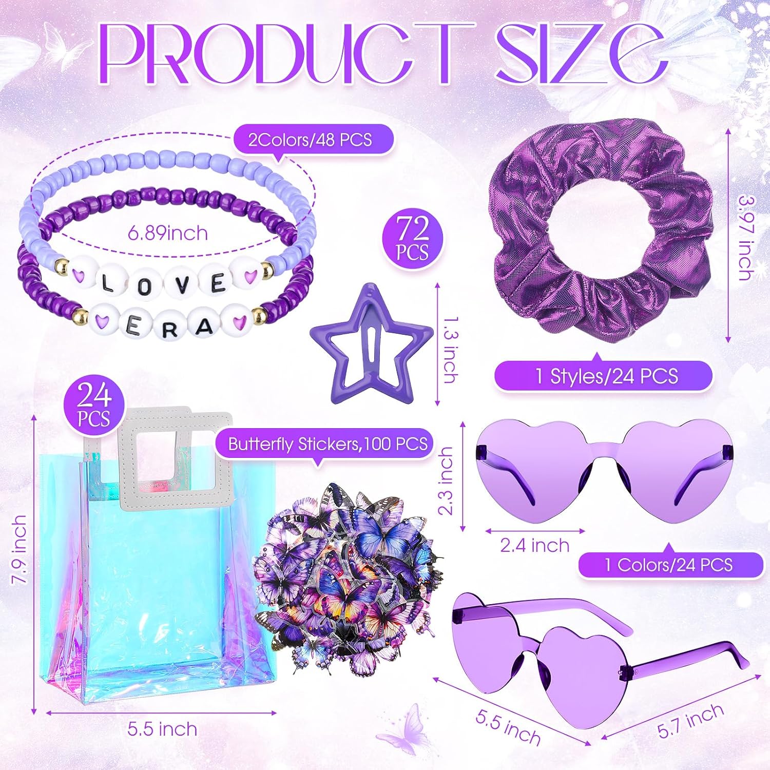 24 Sets Kpop Party Favors Y2k Fans Friendship Birthday Gifts,Purple