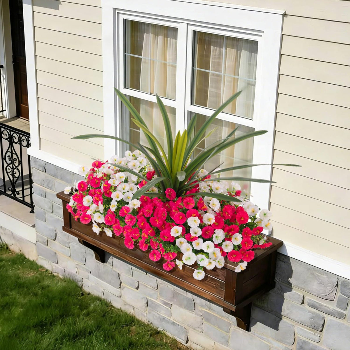 artificial flowers for outdoors fake plants outside, 12, side view