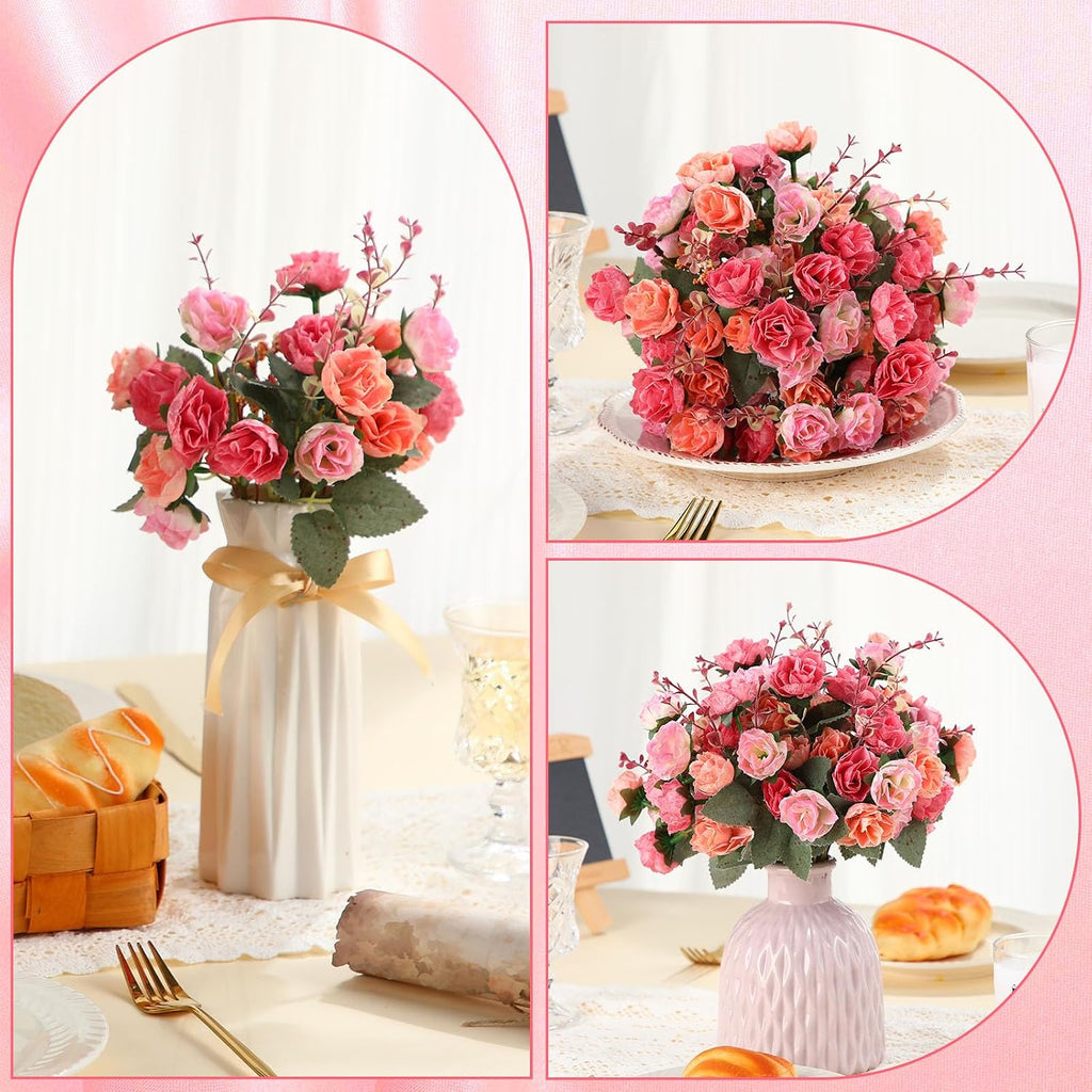 geosar 16 pcs artificial rose flowers bouquets 21, close-up detail