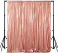 ShiDianYi Blush Curtain Backdrop 4FTx6FT Sequin Photo Backdrops Sparkle Curtains for Backdrop Event&Parties Background Shimmer Fabric Drapery