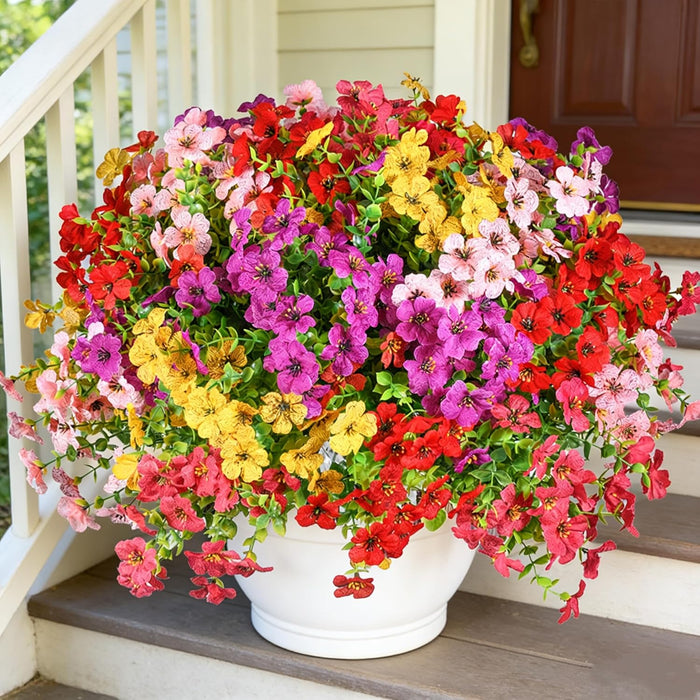 LYLYFAN 30 Bundles 14'' Artificial Flowers for Outdoor Faux Plants Flowers