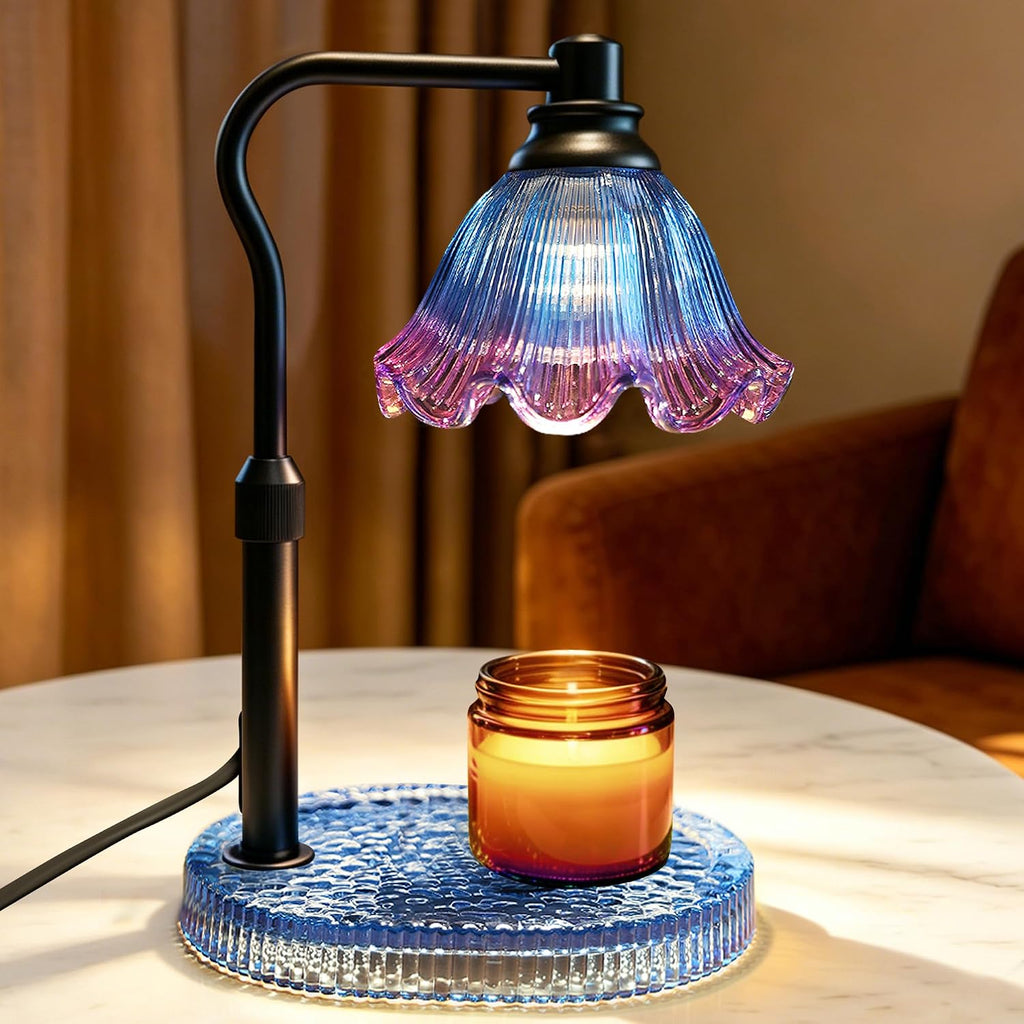 Candle Warmer Lamp with Timer Dimmable, Adjustable Candle Warmer Lamp for Jar Candles 3-Wick, Flameless Smokeless Candle Heater with 2 Bulbs, Home Decor Birthday Mothers Day for Women Mom