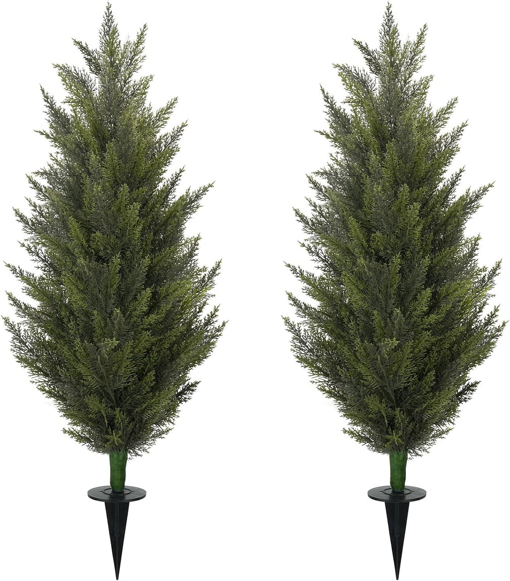 3.6ft fake topiary trees artificial outdoor 2 pcs, main product view