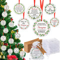 Barydat 36 Set Ceramic Christmas Appreciation Gifts for Coworkers, Thank You Ceramic Ornaments Xmas Tree Hanging Ornaments with Tags and Bag for Coworker Office Friendship Xmas Tree Decor (Wreath)