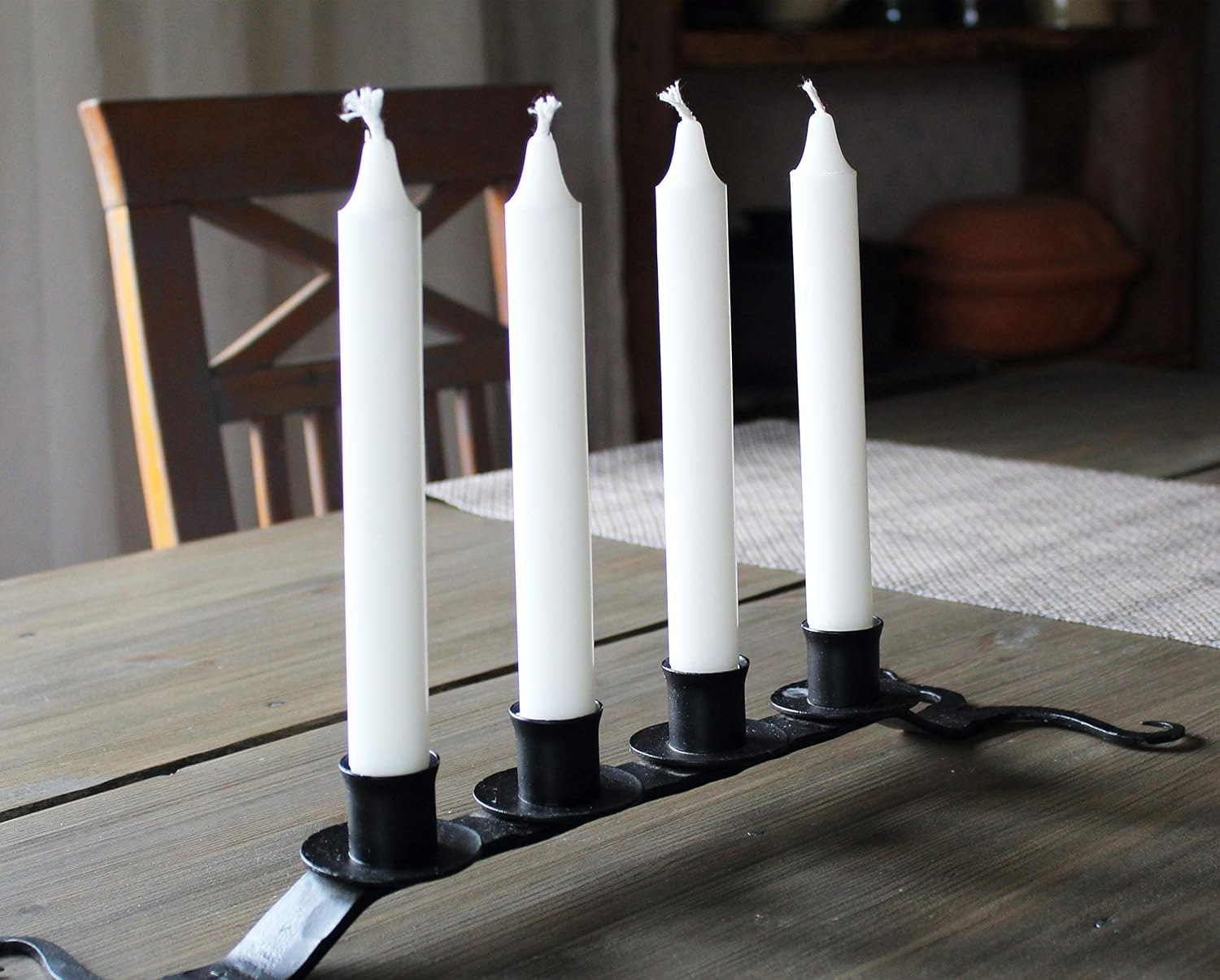 Hyoola Emergency Candles, White Short Tapers, Unscented Emergency Candle for Home and Emergencies Kit (Pack of 24)