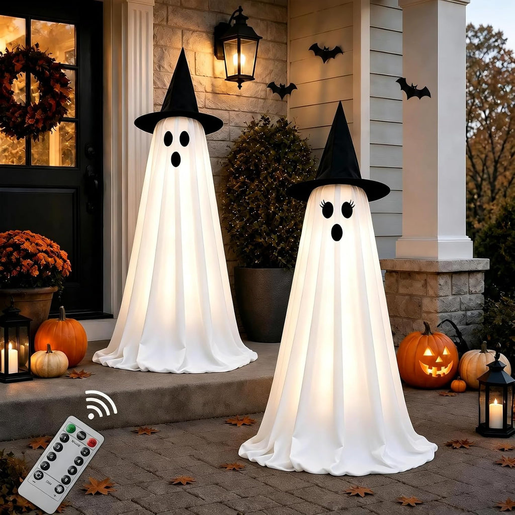 halloween ghost decorations indoor, 2 packs light up, main product view