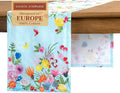 Maison d' Hermine Table Runner 100% Cotton Single Layer Table Runners 108 inches Long Decorative for Home Kitchen Dining Party Wedding Bridal Shower Spring Summer (Jardin D'Ete - Mint, 14.50" x 108")