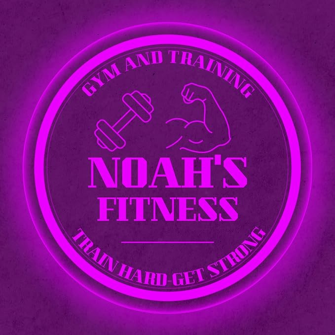 Custom Gym LED Sign – Personalized Color Changing Acrylic Wall Decor for Home Gym, Workout Room, or Man Cave (Gym, 20 INCHES)