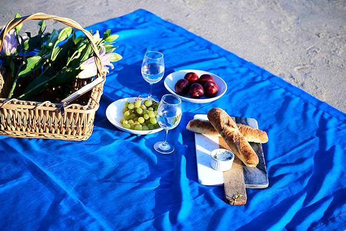 Solino Home Linen Royal Blue Table Runner 72 Inches Long - 100% Pure Linen Hemstitch Table Runner 14 x 72 Inch for Dresser, Dining, Christmas - Classic Hemstitch