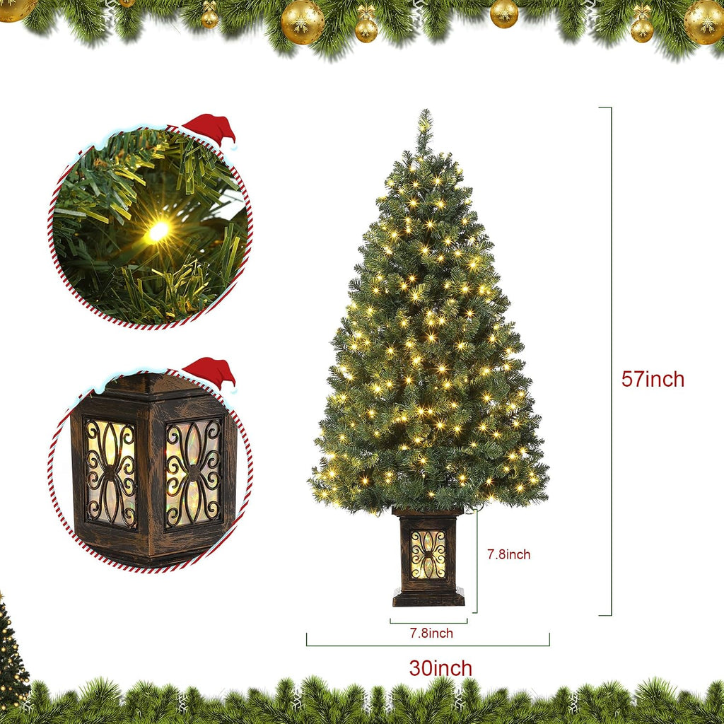 garveehome 4.5 ft artificial fiber optic christmas tree shown in use