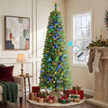 shareconn 6ft prelit pencil hinged christmas tree with, main product view