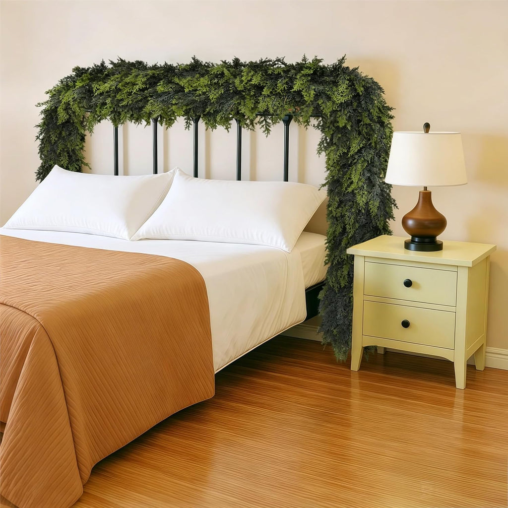 9ft christmas garland, real touch cedar garland, package contents