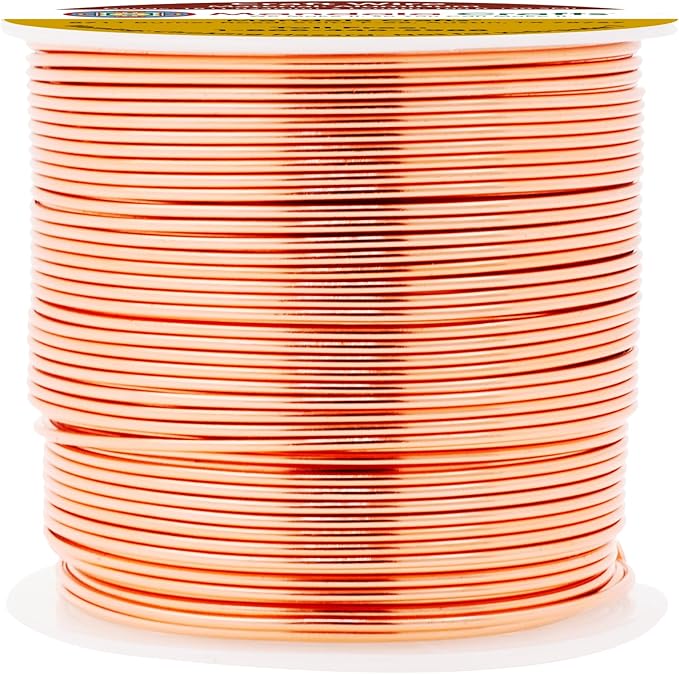 Mandala Crafts 12 14 16 18 20 22 Gauge Anodized Jewelry Making Beading Floral Colored Aluminum Craft Wire (18 Gauge, Copper)