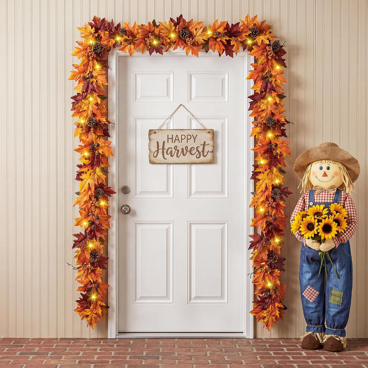 ghrdopy 6ft fall garland with 30 lights &, view 9
