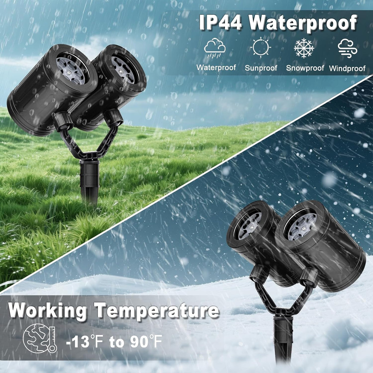 Halloween Projector Lights, Double Head Dynamic Halloween Projector Outdoor