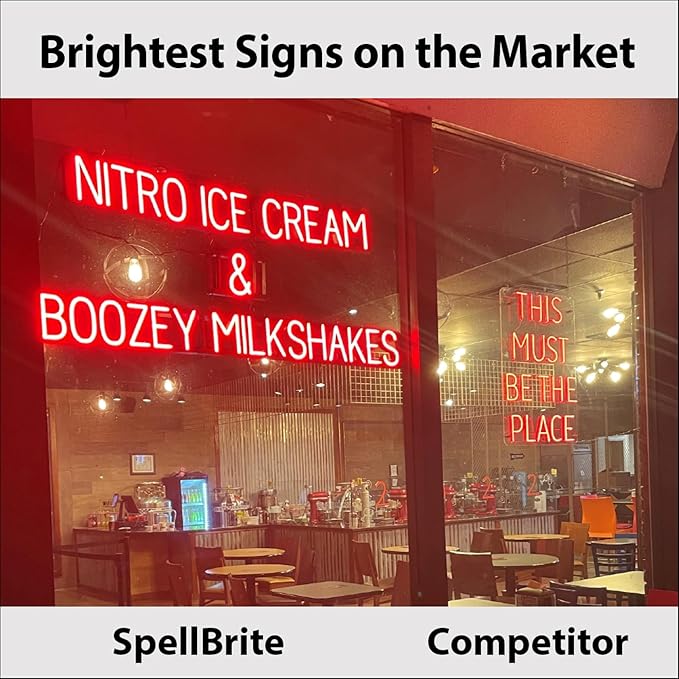 SpellBrite COLD ONES Sign | Beer-Related Sign with Neon Look, White LED Light Source | 33.5" x 6.3"