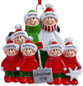 Personalized Family Christmas Ornaments - Custom Ornaments Family of 7 Christmas Ornament 2026 Holiday Family Ornament Customized Hanging Christmas Ornaments Family of 7 Ornaments for Christmas Tree