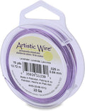 Artistic Wire, 22 Gauge Tarnish Resistant Colored Copper Craft Jewelry Wrapping Wire, Lavender, 15 yd
