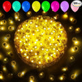 Aogist 100pcs Balloon Lights,Long Standby Time Waterproof Twinkle Mini Light,Battery Powered,Round LED Ball Lamp for Balloon Paper Lantern Party Wedding Christmas Halloween Decorative,Yellow-Flash
