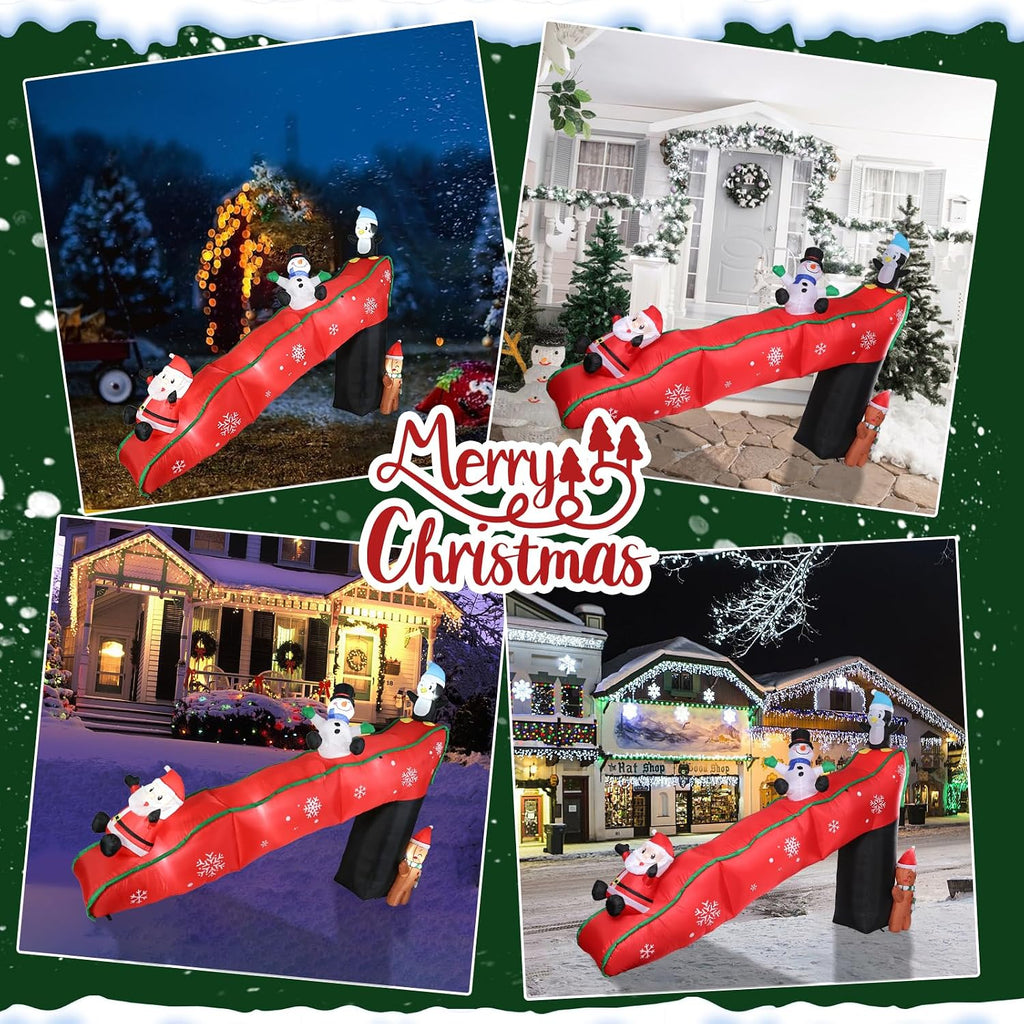 wonder garden 10 ft christmas outdoor inflatable slide, package contents