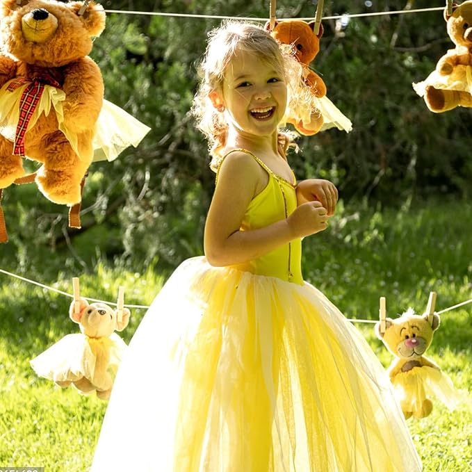Yellow Cream Tulle Fabric Rolls 54 Inch by 40 Yards Tulle Bolt Spool for Wedding Decorations DIY Tutu Baby Shower Table Skirt Ceiling Decor Birthday Party Craft Supplies