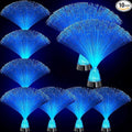 Patelai 10 Pcs LED Fiber Optic Lamp Color Changing Fiber Optic Night Light with Multicolor Glow Decorative Table Centerpiece for Sensory Bedroom Halloween Party Holiday Decorations (Novel,Blue)